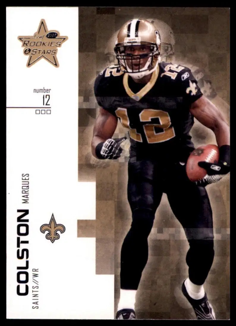 2007 Leaf Rookies & Stars Marques Colston #34 New Orleans Saints Football Card