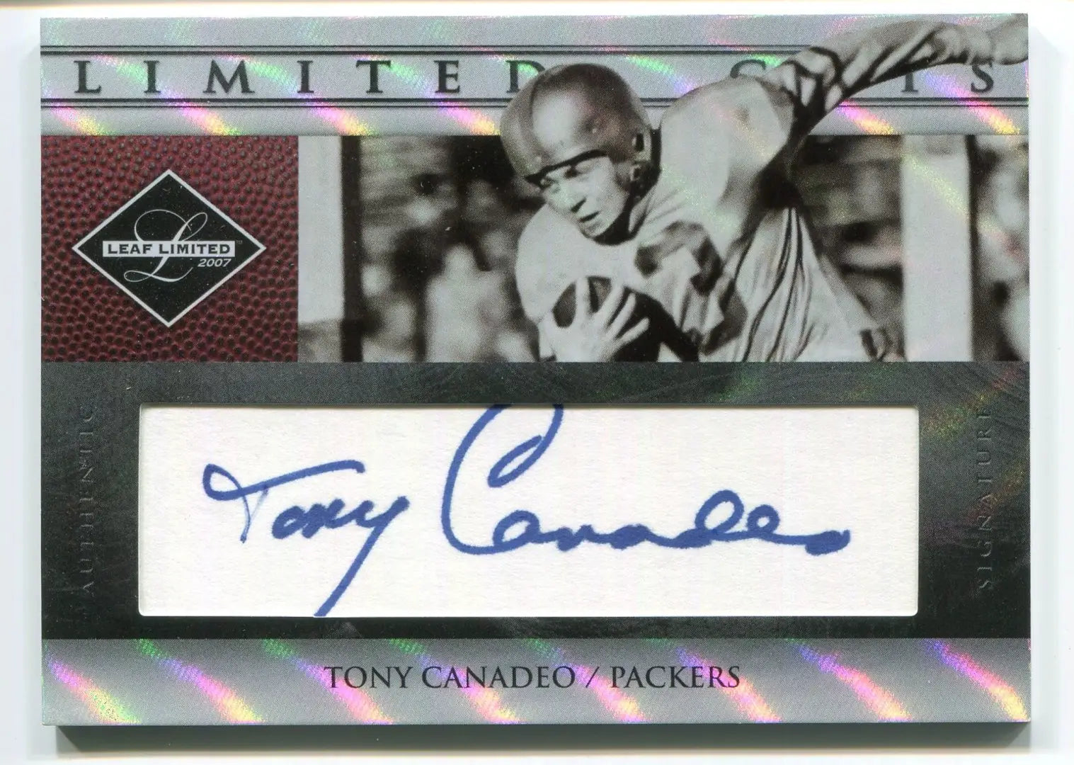2007 Limited Cuts Cut Signature Tony Canadeo LC-2 Auto Green Bay Packers #/150 - Football Card Single