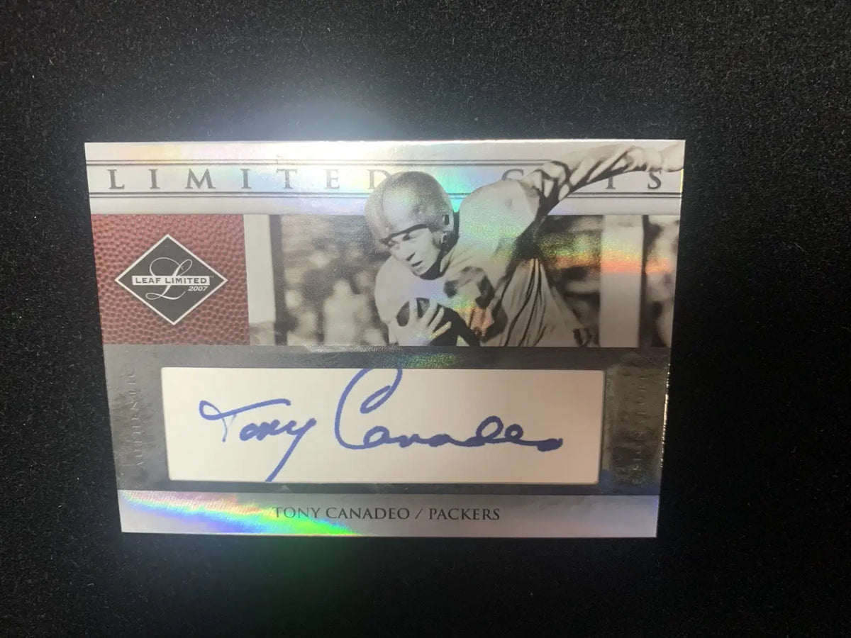 2007 Limited Cuts Cut Signature Tony Canadeo LC-2 Auto Green Bay Packers #/150 - Football Card Single
