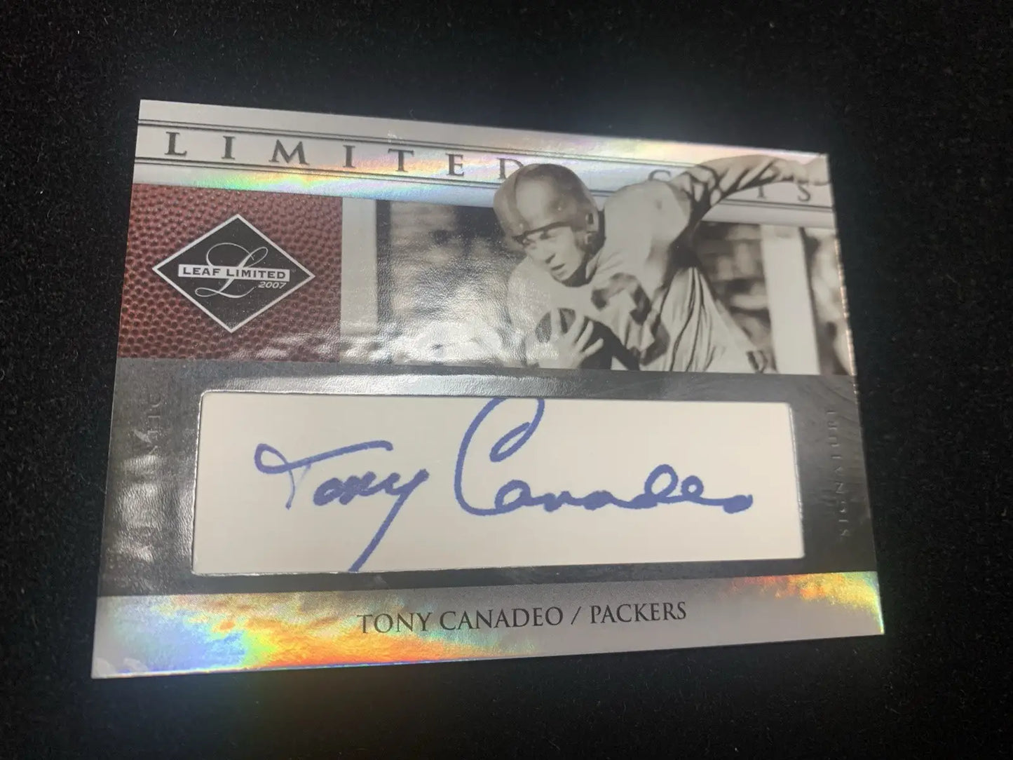 2007 Limited Cuts Cut Signature Tony Canadeo LC-2 Auto Green Bay Packers #/150 - Football Card Single