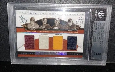 2007 National Treasures Baugh Luckman Waterfield Bulldog Turner BGS 9 Relic #/25 - Football Card Single