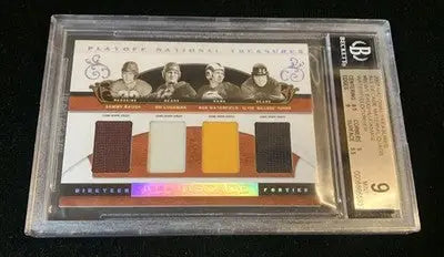 2007 National Treasures Baugh Luckman Waterfield Bulldog Turner BGS 9 Relic #/25 - Football Card Single