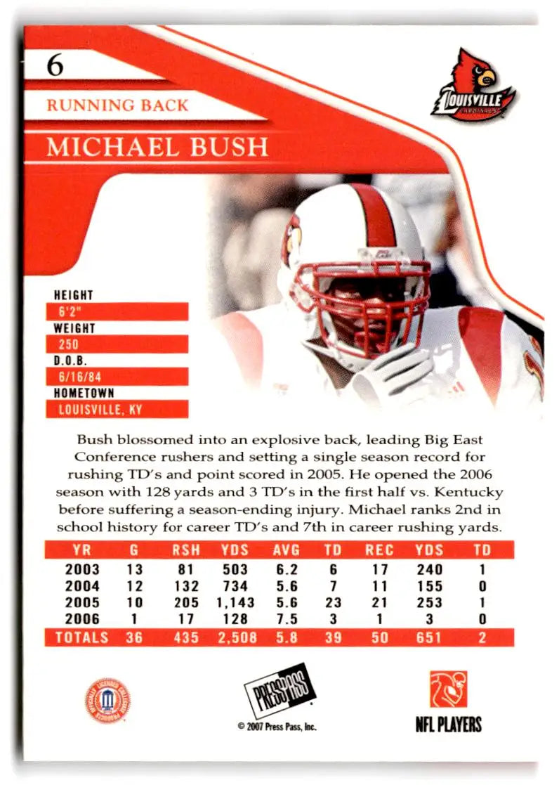 2007 Press Pass #6 Michael Bush - Football Card Single