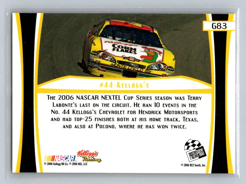 2007 Press Pass #G83 #44 Kellogg’s Gold Hendrick Motorsports - Racing Card Single