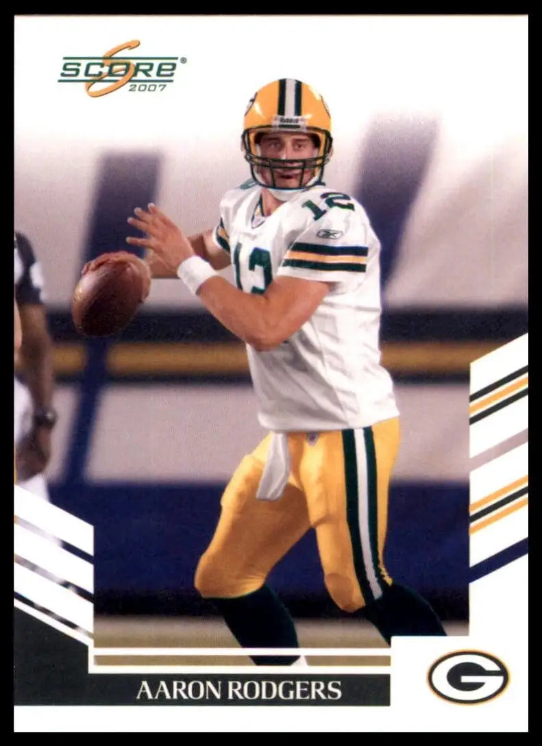 2007 Aaron Rodgers Green Bay Packers football card from Score NFL series