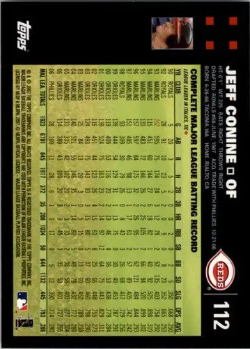 2007 Topps #112 Jeff Conine NM-MT Reds - Baseball Card Single