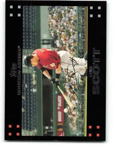 Original gloss Luke Scott NM-MT autographed baseball card from 2007 Topps #122