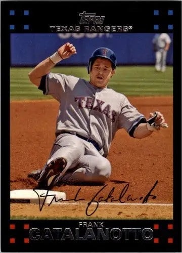 Original gloss baseball card featuring Frank Catalanotto NMNT from 2007 Topps Rangers