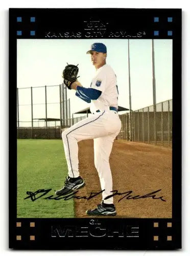 Original gloss baseball card featuring Gil Meche Kansas City Royals player