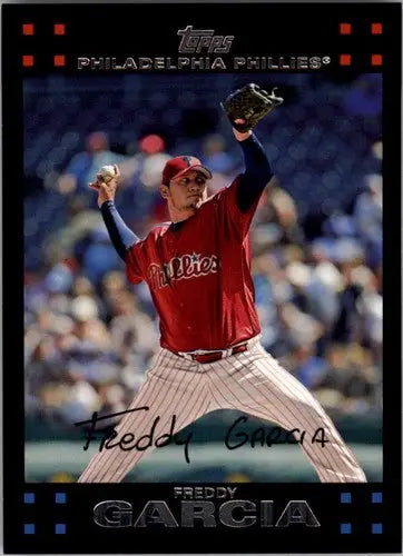 Original gloss Freddy Garcia baseball card 2007 Topps NM-MT White Sox ID 18015