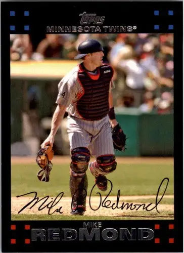 2007 Topps Mike Redmond baseball card with original gloss from Simply Sandoval