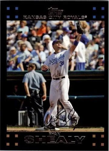2007 Topps Ryan Shealy baseball card with original gloss, Ryan Shealy NMMT Royals