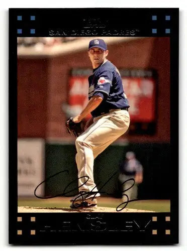 Original gloss baseball card featuring Clay Hensley San Diego Padres pitcher