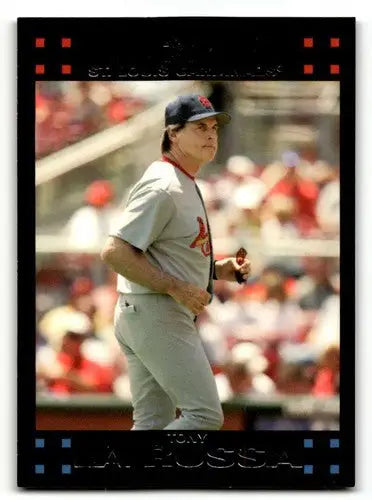 2007 Topps Tony LaRussa Cardinals baseball card with original gloss