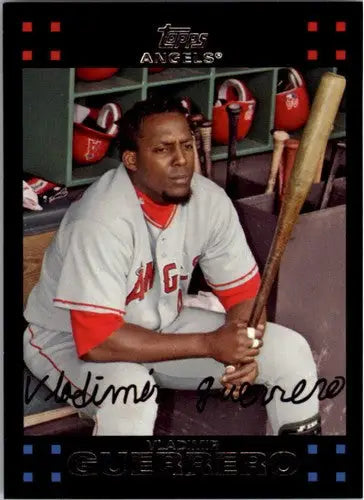 Original gloss of 2007 Topps #300 Vladimir Guerrero Angels baseball card in NM-MT condition