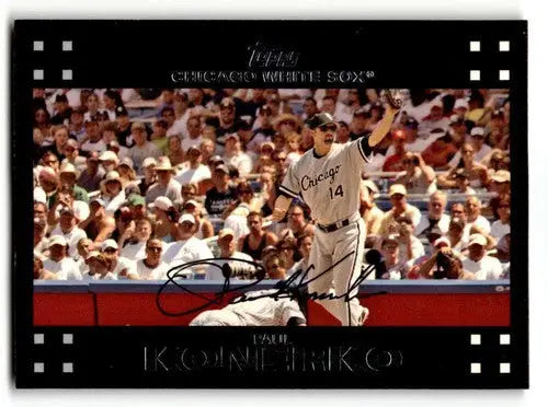Signed Paul Konerko baseball card from 2007 Topps Chicago White Sox collection