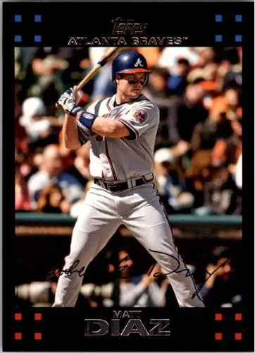 2007 Topps #395 Matt Diaz NMMT Braves ID:9032 - Baseball Card Single