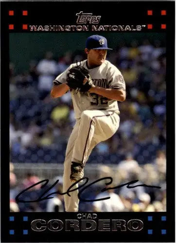 Chad Cordero NMMT baseball card from 2007 Topps #438 featuring Nationals player