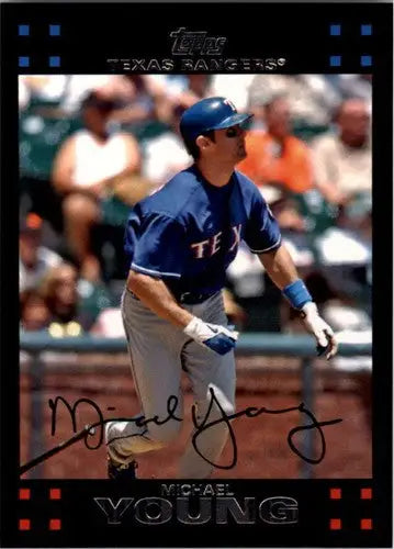 Michael Young baseball card 2007 Topps #474 Michael Young NMMT Rangers ID 9038