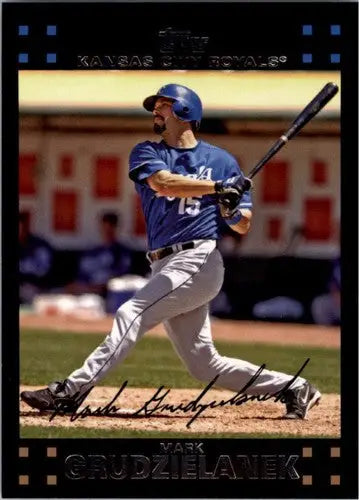 Original gloss baseball card featuring Mark Grudzielanek NMMT from 2007 Topps Royals