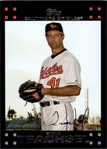 Baseball card featuring Steve Trachsel NMMT from 2007 Topps #558 Orioles