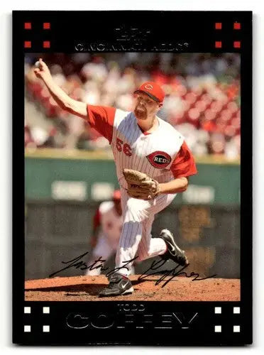 Cincinnati Reds Todd Coffey baseball card from 2007 Topps series NM Near Mint