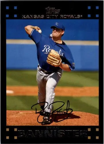 Original gloss baseball card featuring Brian Bannister NMNT pitcher from 2007 Topps