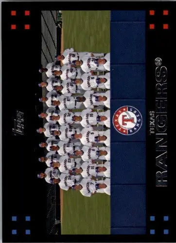 Original gloss Texas Rangers NMMT baseball card from 2007 Topps #596 Texas Rangers