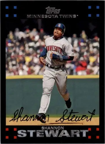 2007 Topps Shannon Stewart NM-MT baseball card with original gloss featuring Shannon Stewart
