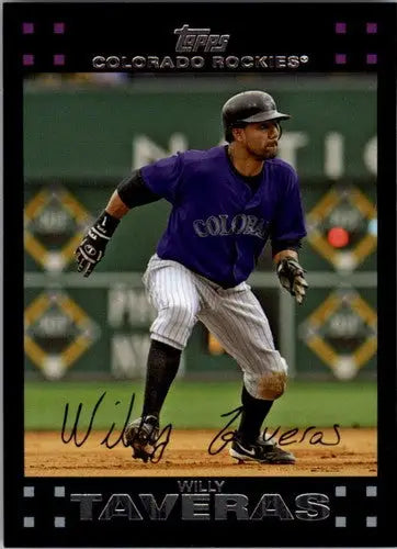 Willy Taveras baseball card with original gloss from 2007 Topps NM-MT Astros