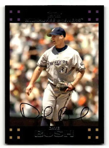 2007 Topps #97 Dave Bush Milwaukee Brewers Baseball Cards NM Near Mi ID:53875 - Baseball Card Single