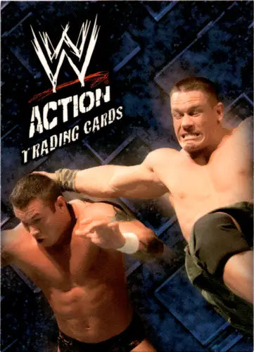 WWE action trading card from 2007 Topps Action WWE collection with original gloss