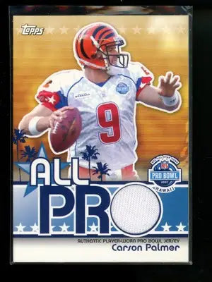 2007 Topps All Pro Carson Palmer #APR-CP Player-worn Pro Bowl jersey Football