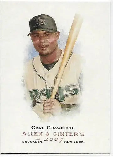 Original gloss 2007 Topps Allen and Ginter Carl Crawford baseball card sports card