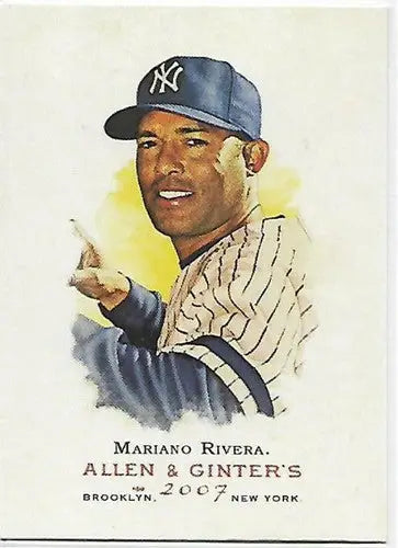 Original gloss Mariano Rivera baseball card from Topps Allen and Ginter 2007 NM-MT