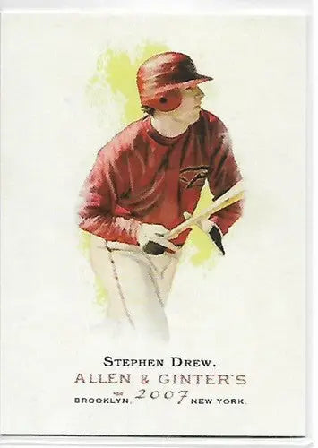 2007 Topps Allen and Ginter Stephen Drew baseball card with original gloss from Diamondbacks