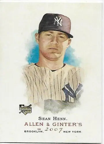 2007 Topps Allen and Ginter #57 Sean Henn NM-MT RC Rookie Yankees - Baseball Card Single
