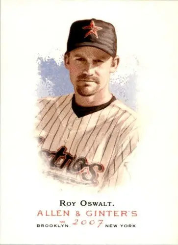 Roy Oswalt baseball card with original gloss from 2007 Topps Allen and Ginter series