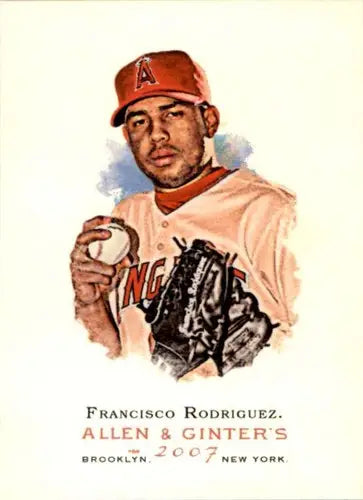 Original gloss of Francisco Rodriguez baseball card from 2007 Topps Allen and Ginter set