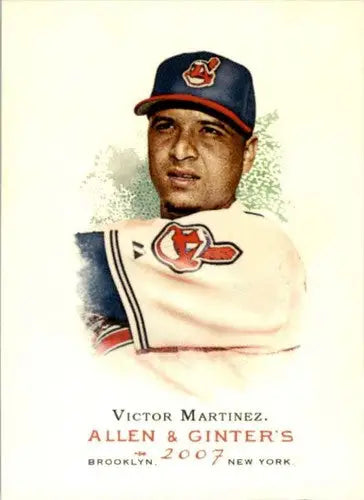 Victor Martinez Baseball Card 2007 Topps Allen and Ginter with Original Gloss Near Mint