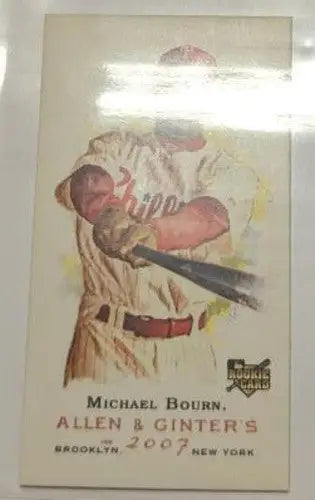 Original gloss 2007 Topps Allen Ginter Mini Michael Bourn baseball card NM-MT SP