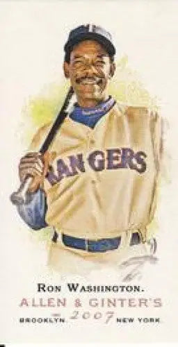 Ron Washington baseball card from 2007 Topps Allen Ginter Mini A and G Back