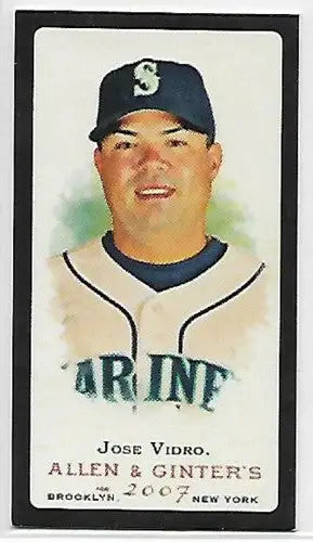 2007 Topps Allen and Ginter Mini Black #145 Jose Vidro NM-MT Mariners - Baseball Card Single