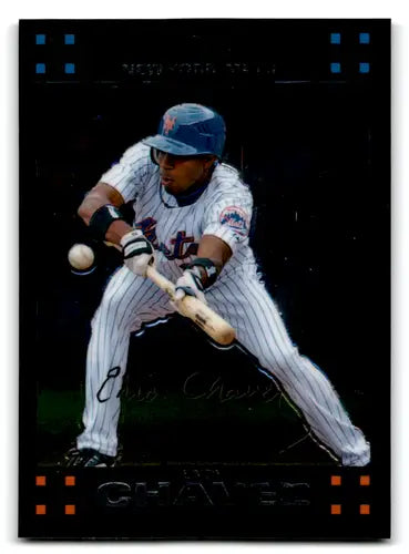 Original gloss Baseball card featuring Endy Chavez from Topps Chrome 2007