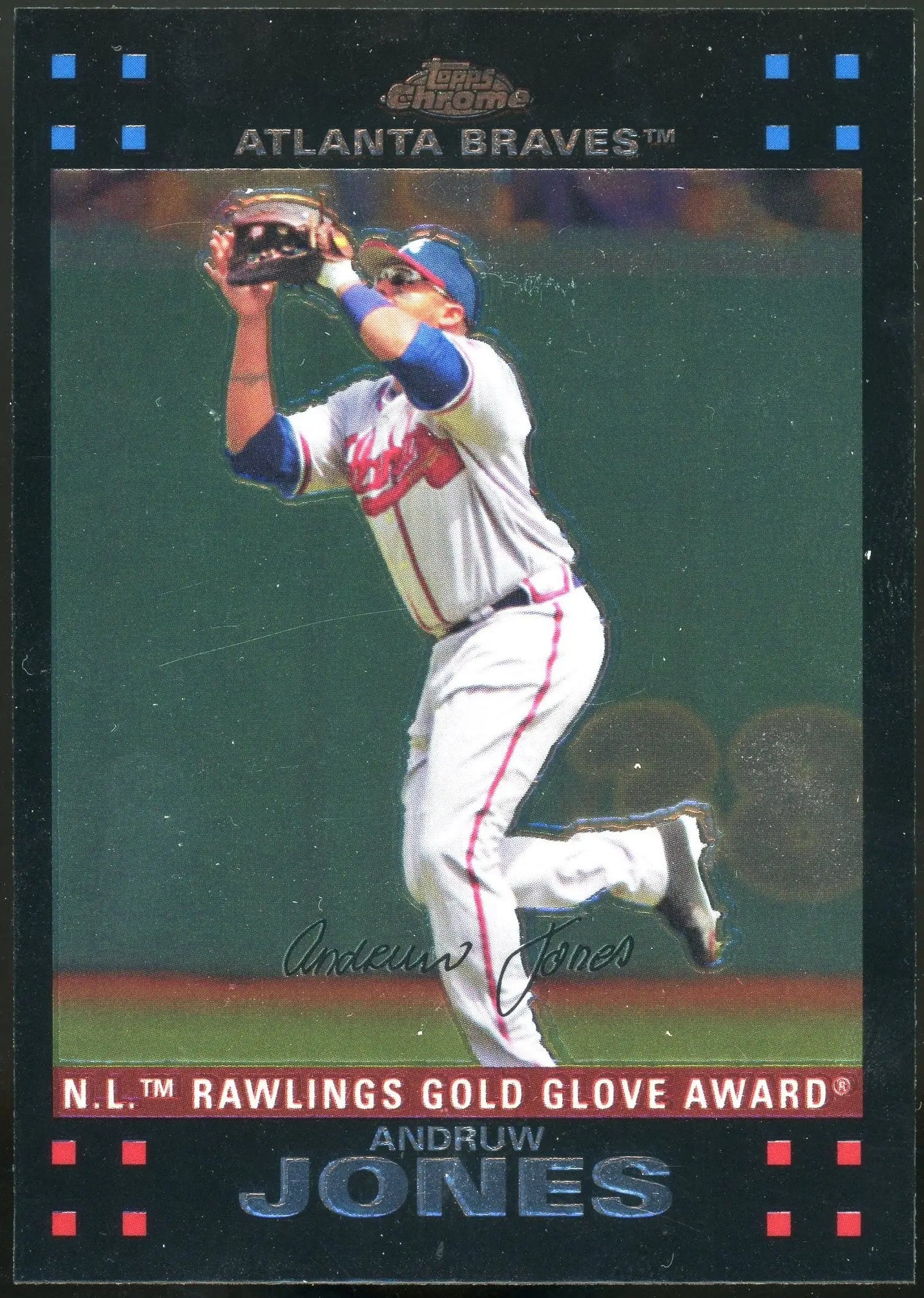 2007 Topps Chrome #273 Andruw Jones Gold Glove Braves HOF