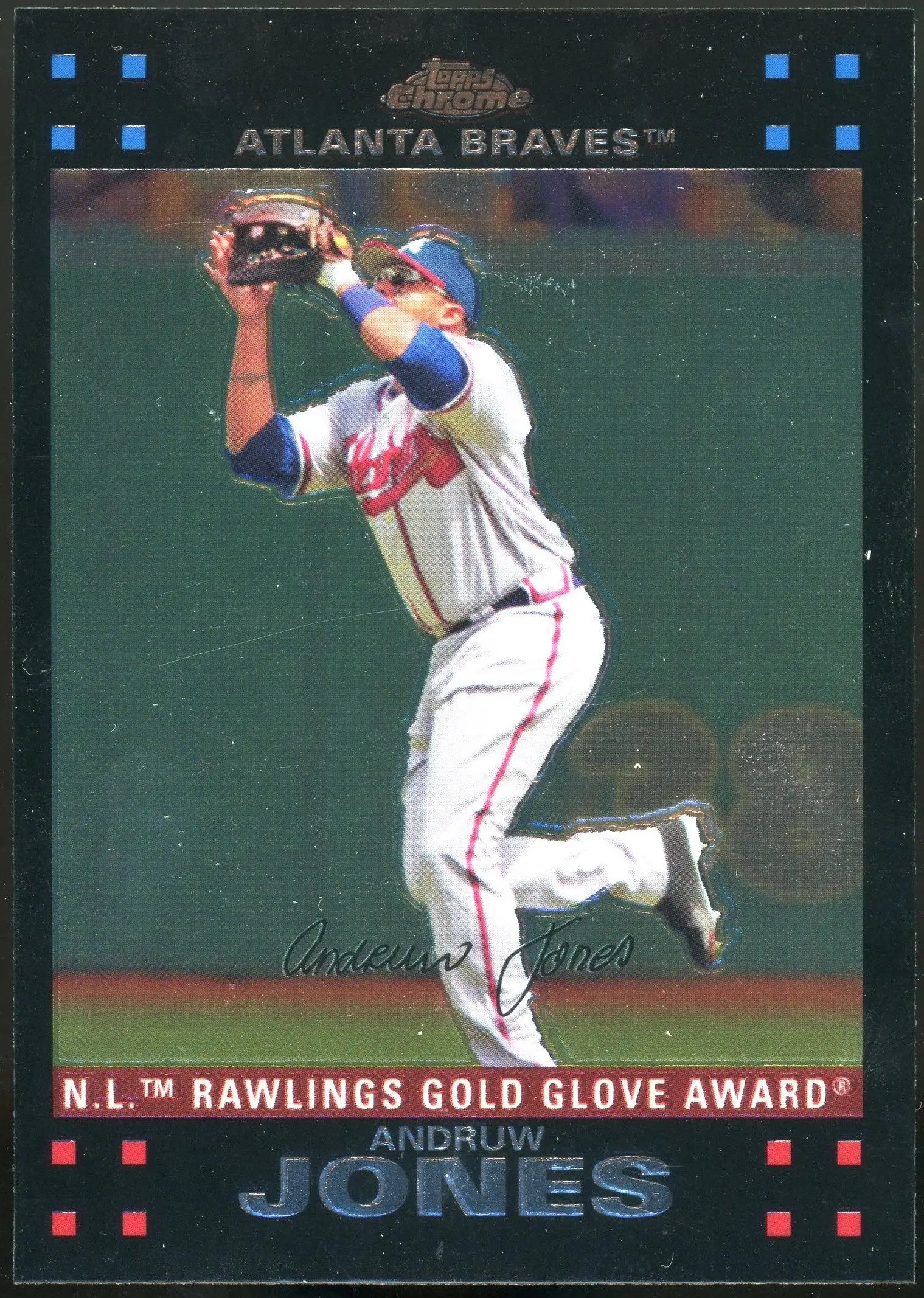 2007 Topps Chrome #273 Andruw Jones Gold Glove Braves HOF