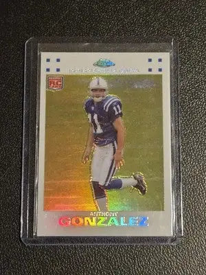 2007 Topps Chrome #TC206 Anthony Gonzalez White Refractors #/869 - Football Card Single