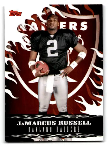 Original gloss JaMarcus Russell football card from Topps Exclusive Rookies series