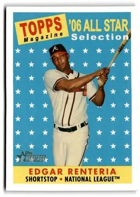 2007 Topps Heritage #482 Edgar Renteria - Baseball Card Single