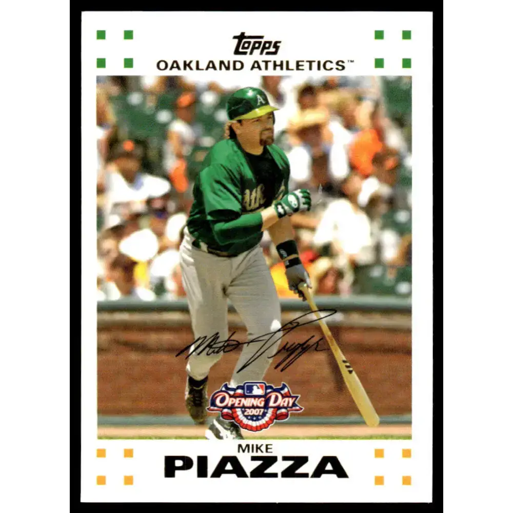 2007 Topps Opening Day #2 Mike Piazza EX/NM Oakland Athletics Baseball Card - Baseball Card Single